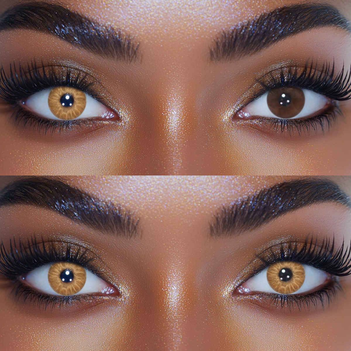 Love Story Pea Brown Prescription Colored Contact Lenses