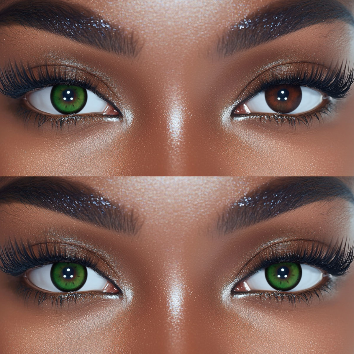 Auburn Gleam Green Colored Contact Lenses