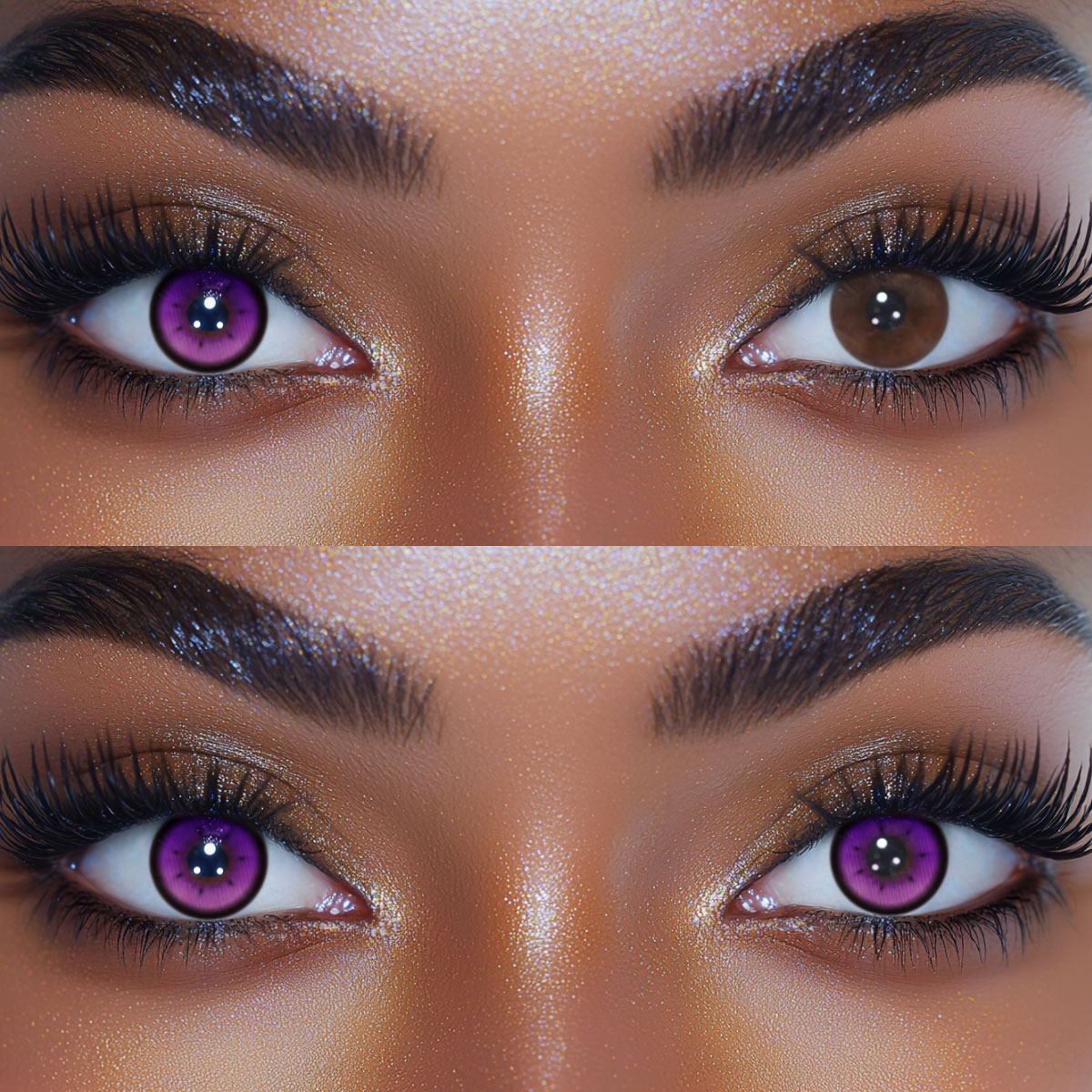 Auburn Gleam Purple Colored Contact Lenses