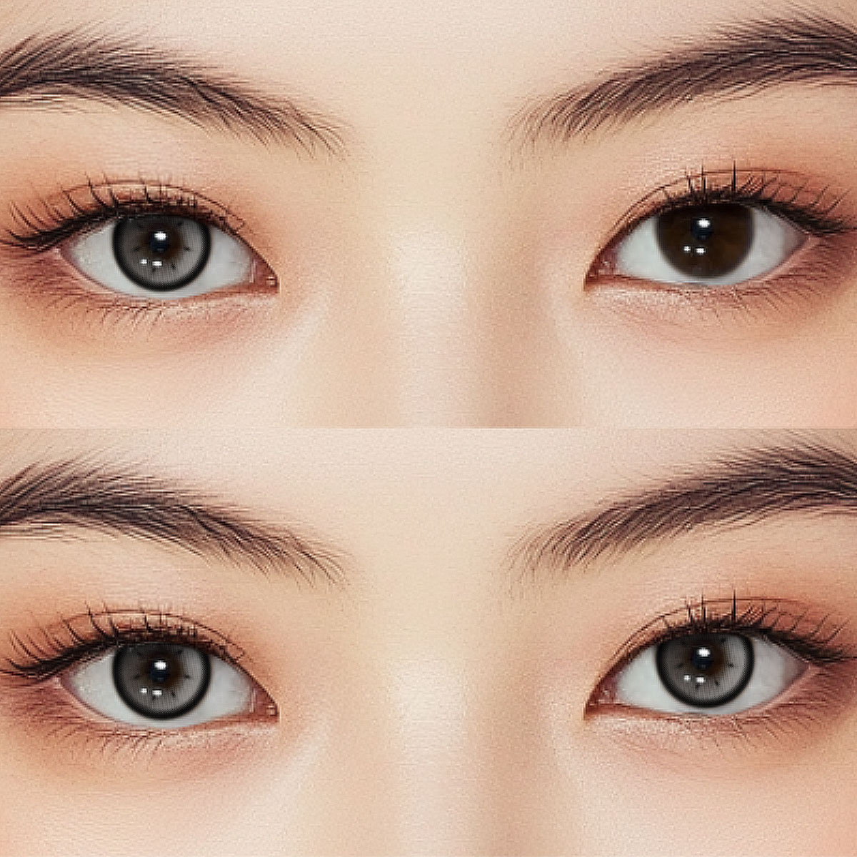Auburn Gleam Gray Colored Contact Lenses