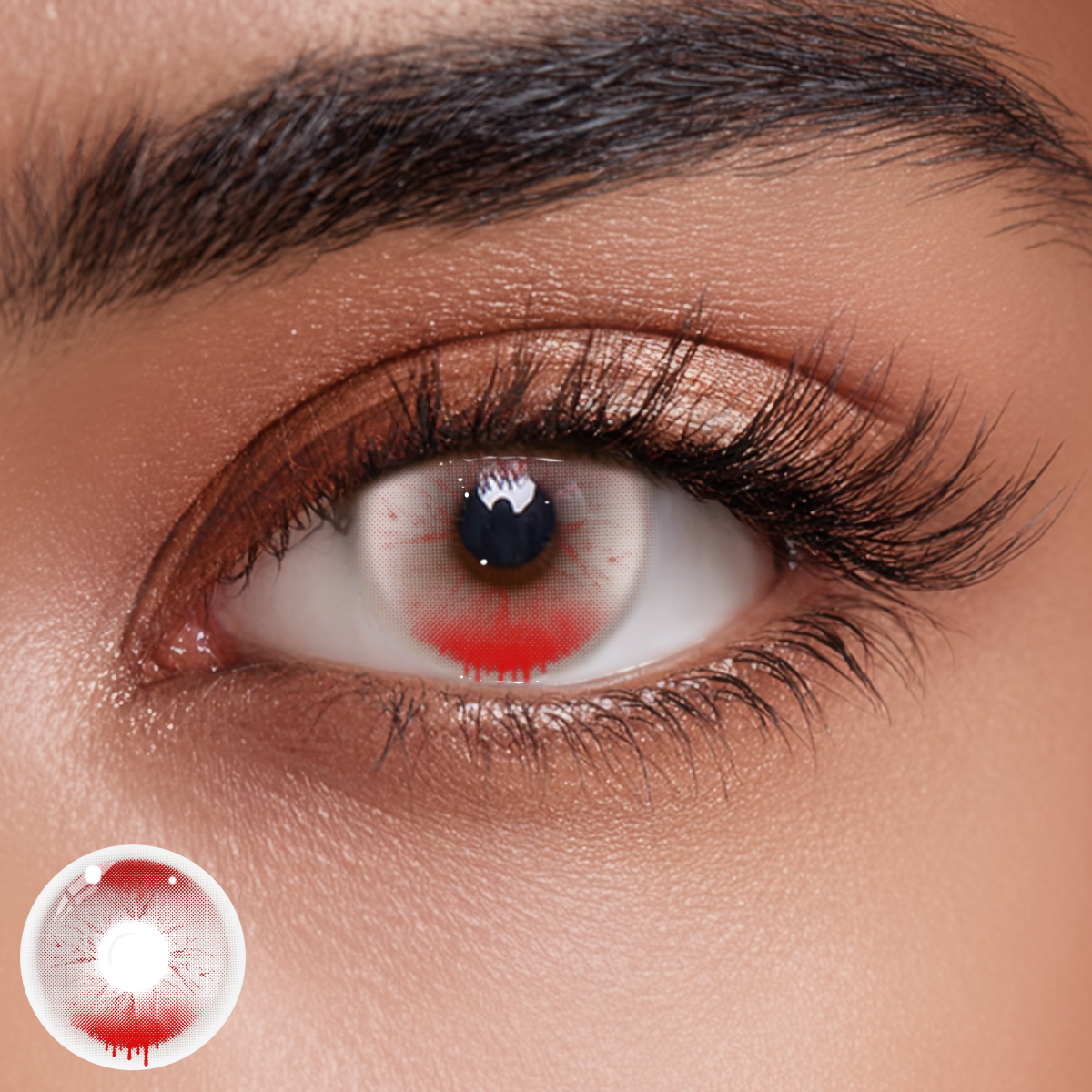 Cosplay Nightmare Red Colored Contact Lenses