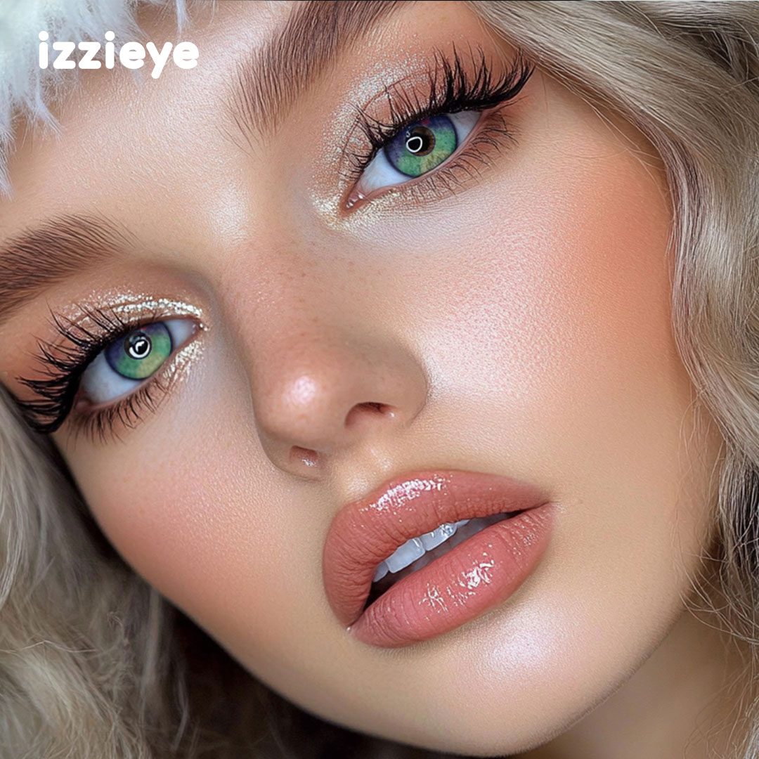 Cosplay Vivid Aura Blue-Green Colored Contact Lenses