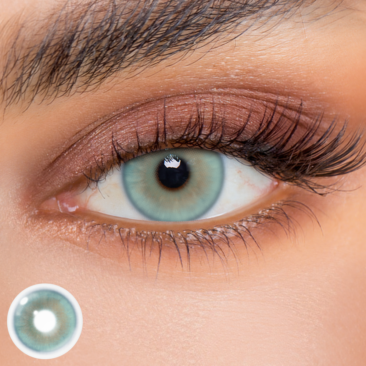Luxe Moss Blue Colored Contact Lenses