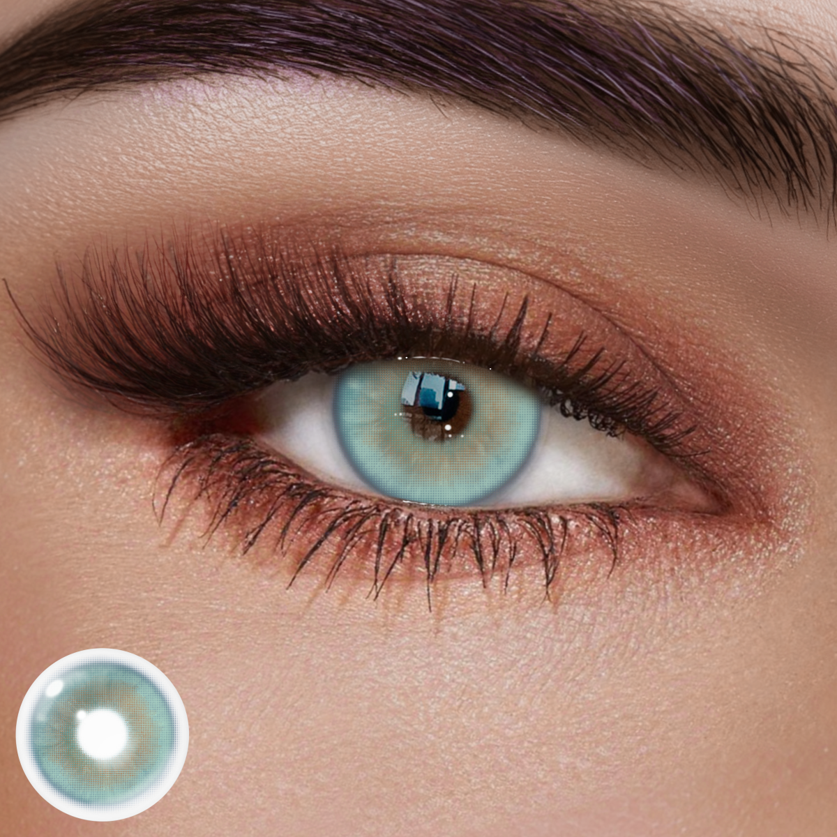 Luxe Moss Blue Colored Contact Lenses