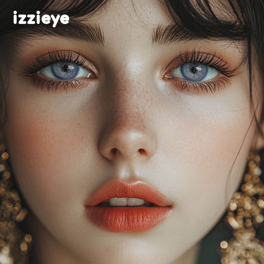 Crystal Wave Blue Colored Contact Lenses