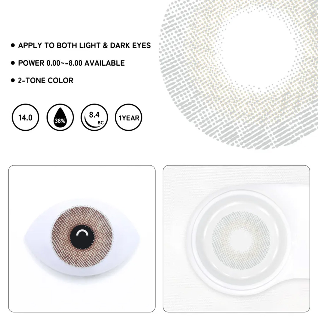 Serac Green-Grey Colored Contact Lenses