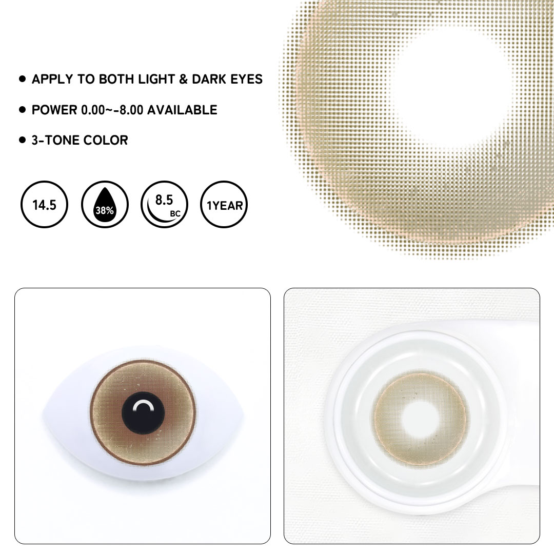 Hazel Aura Brown Colored Contact Lenses
