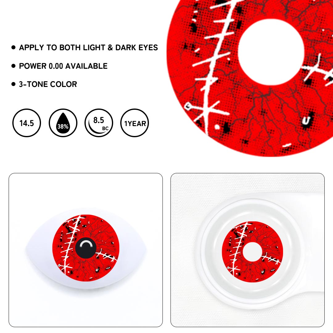 Healing Red Colored Contact Lenses