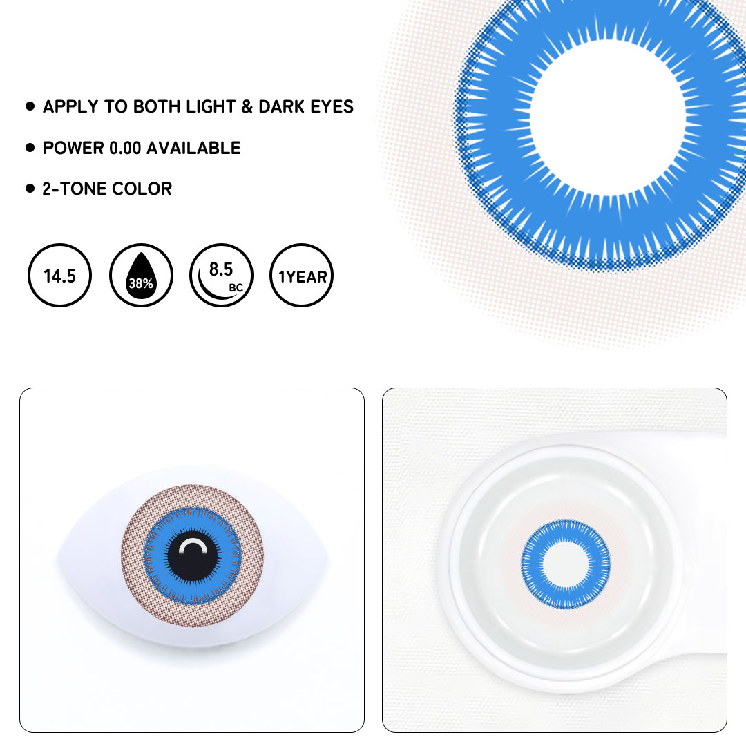 Cosplay Helios Blue Colored Contact Lenses
