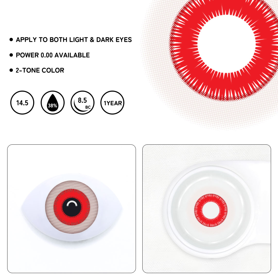 Cosplay Helios Red Colored Contact Lense