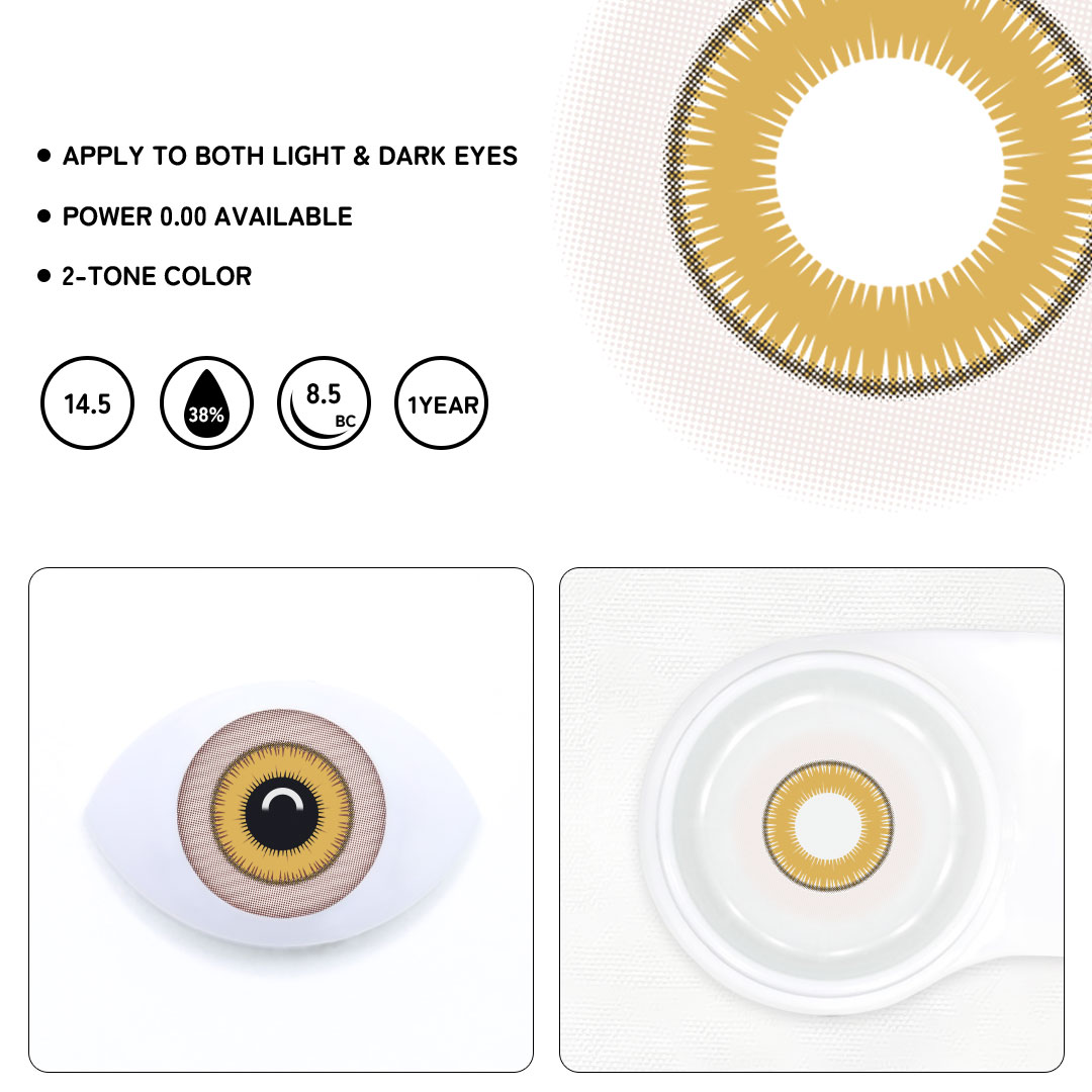 Cosplay Helios Yellow Colored Contact Lenses