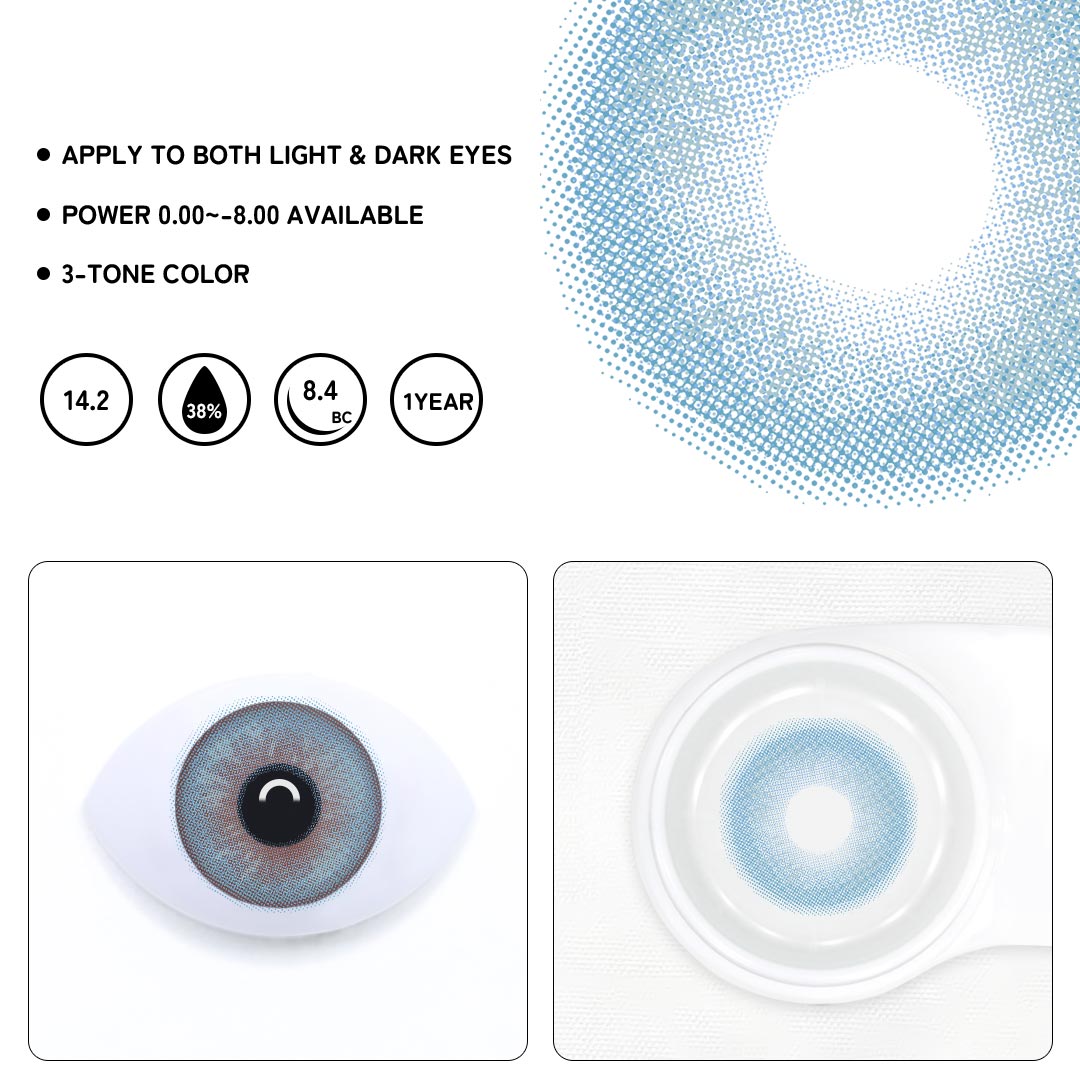 Horizon Blue Prescription Colored Contact Lenses