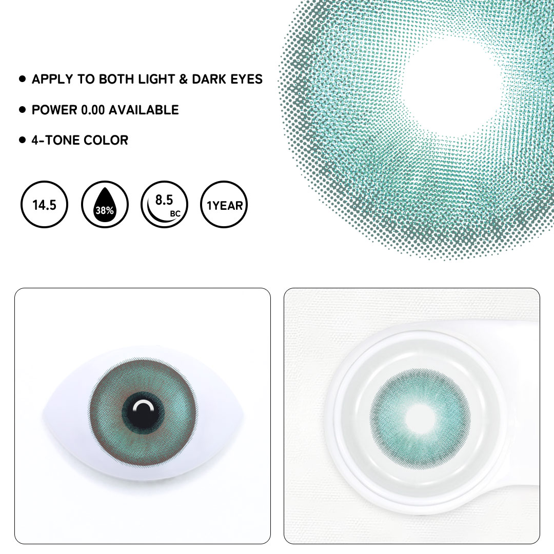 Hushed Blue Colored Contact Lenses