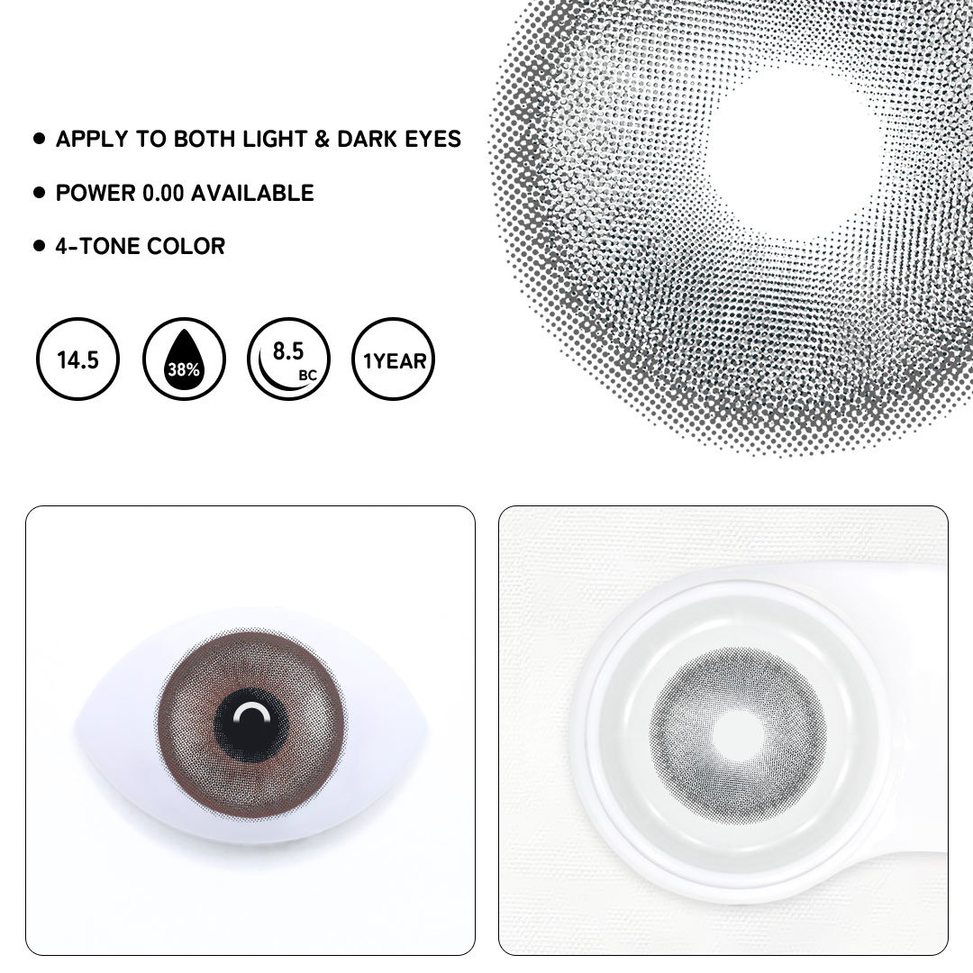 Hushed Gray Colored Contact Lenses