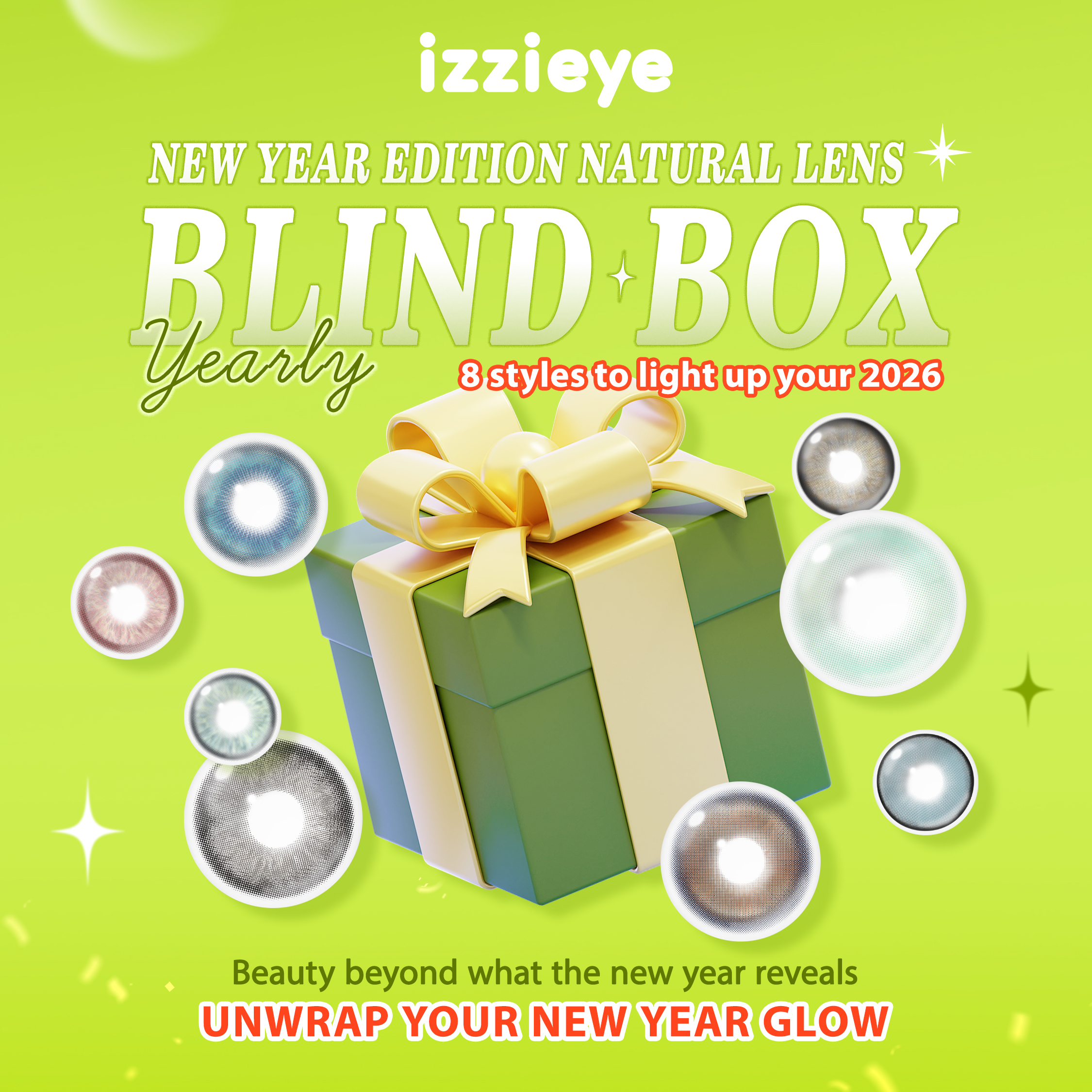 IZZI New Year Edition Natural Lens Blind Box | 8 Pairs, Yearly