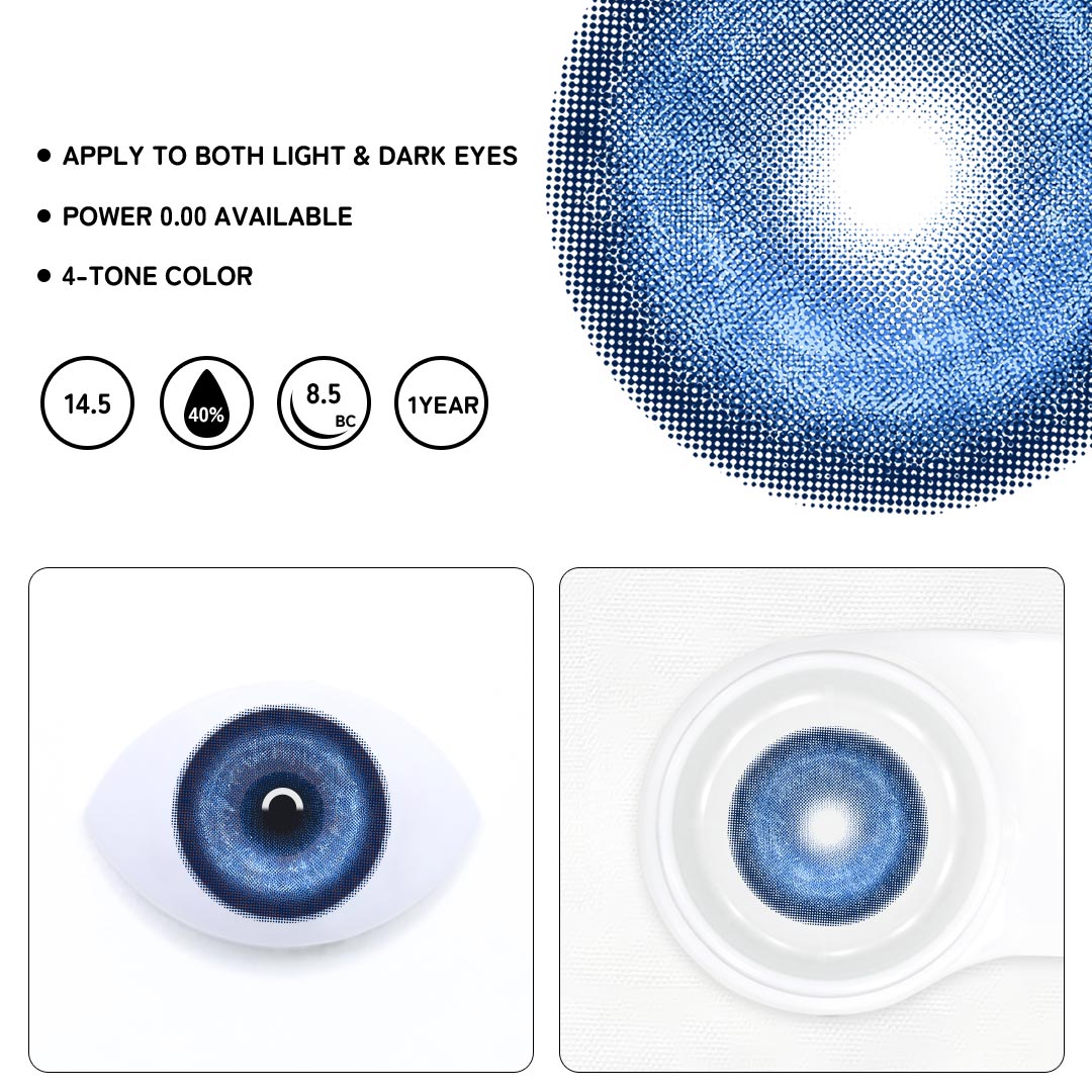 Cosplay KOI Dark Blue Colored Contact Lenses