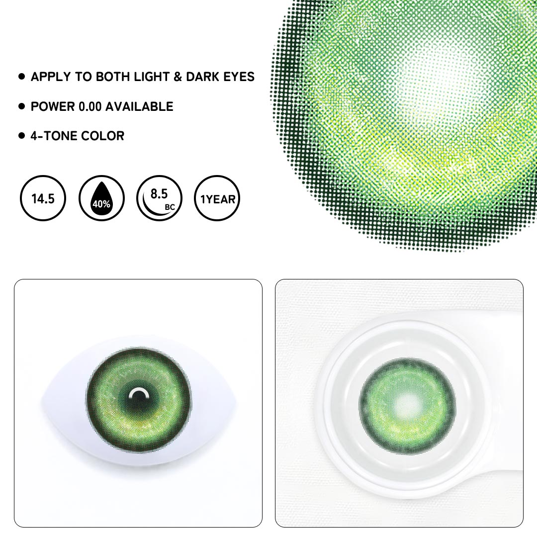 Cosplay KOI Green Colored Contact Lenses