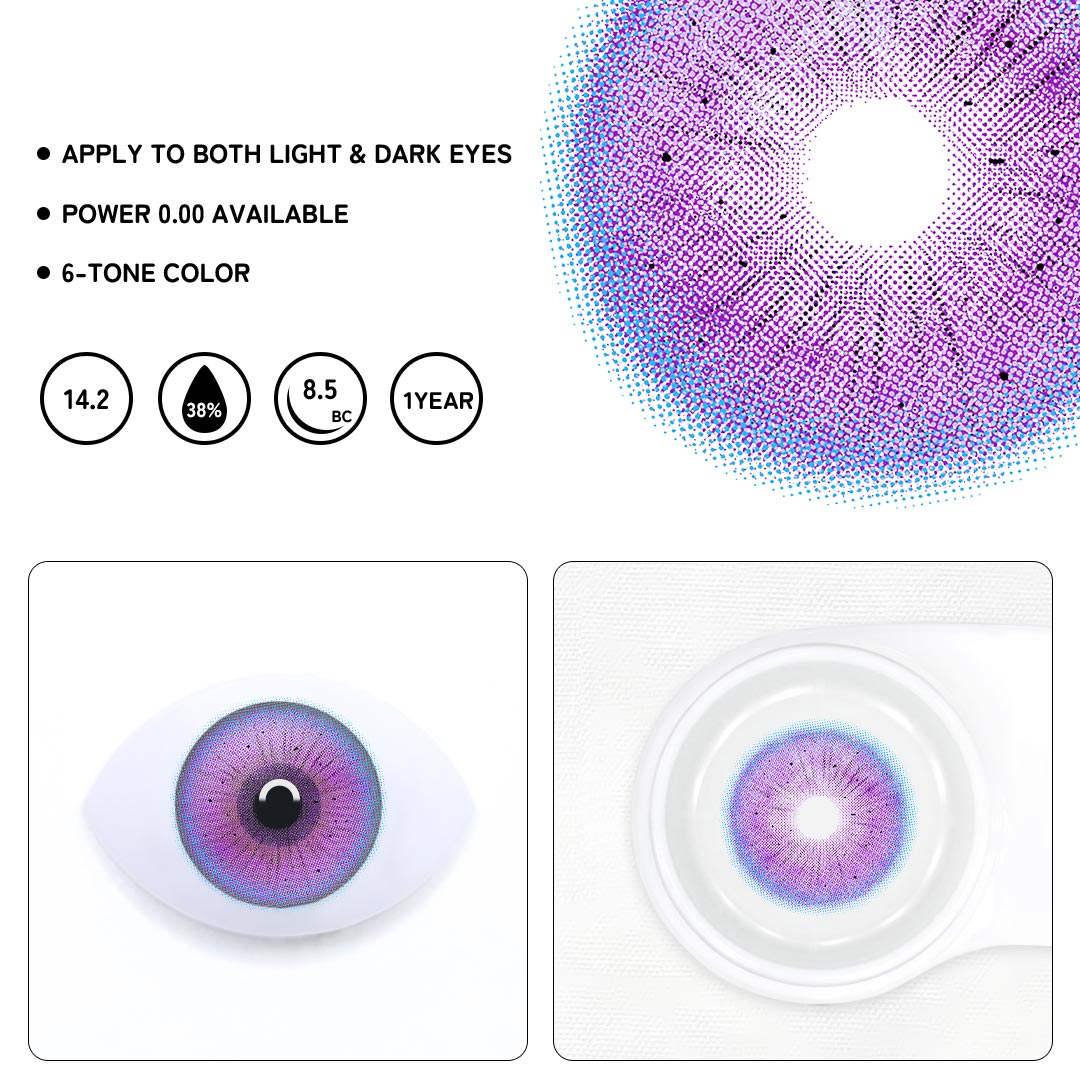 Klyra Purple Colored Contact Lenses