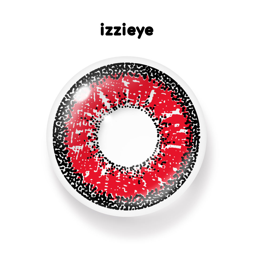 Love Words Red Colored Contact Lenses