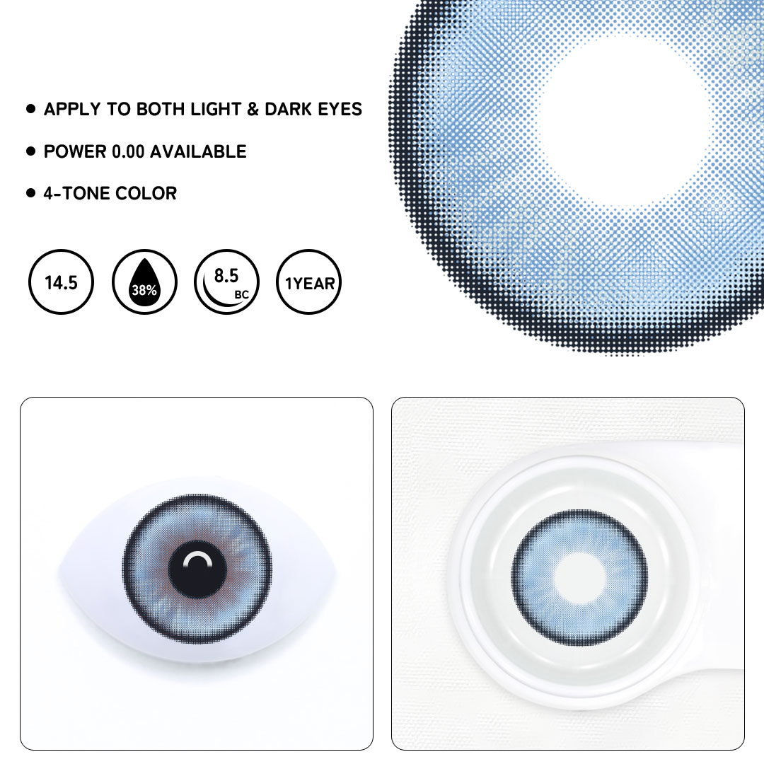 Lunaria Blue Colored Contact Lenses