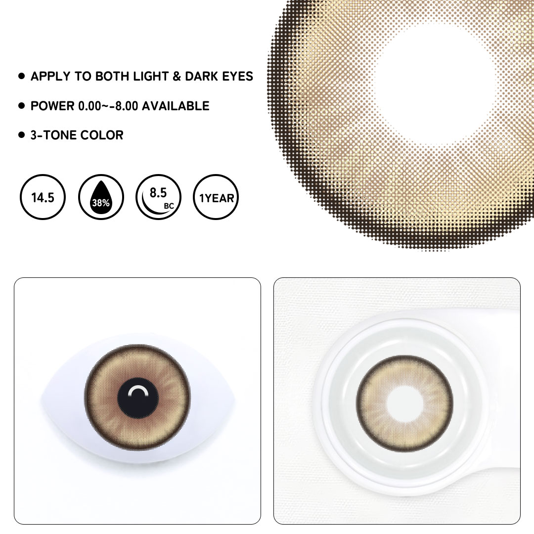 Lunaria Brown Colored Contact Lenses