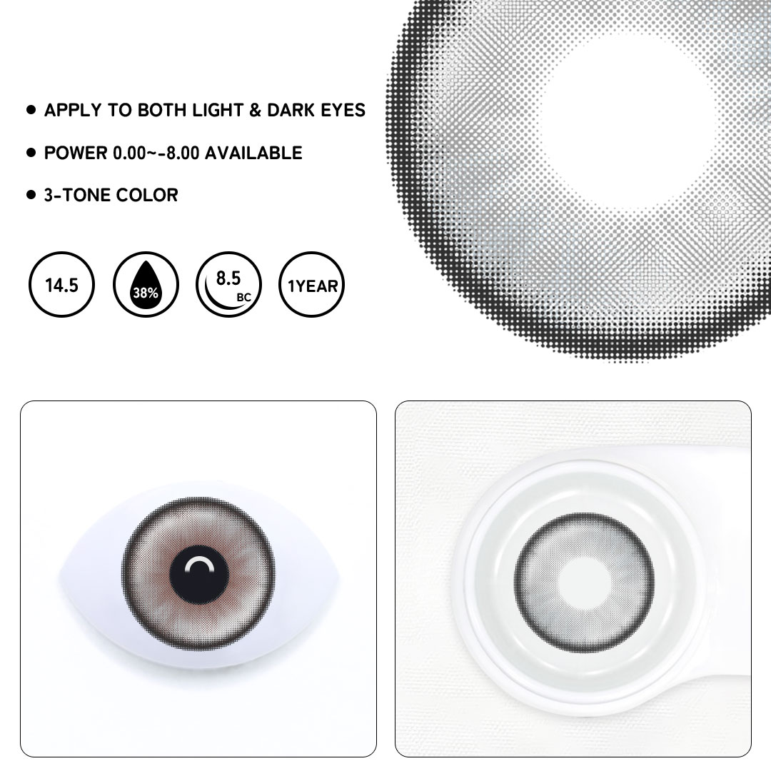 Lunaria Gray Colored Contact Lenses