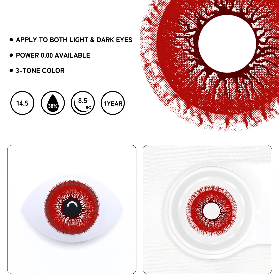 Lurk Red Colored Contact Lenses