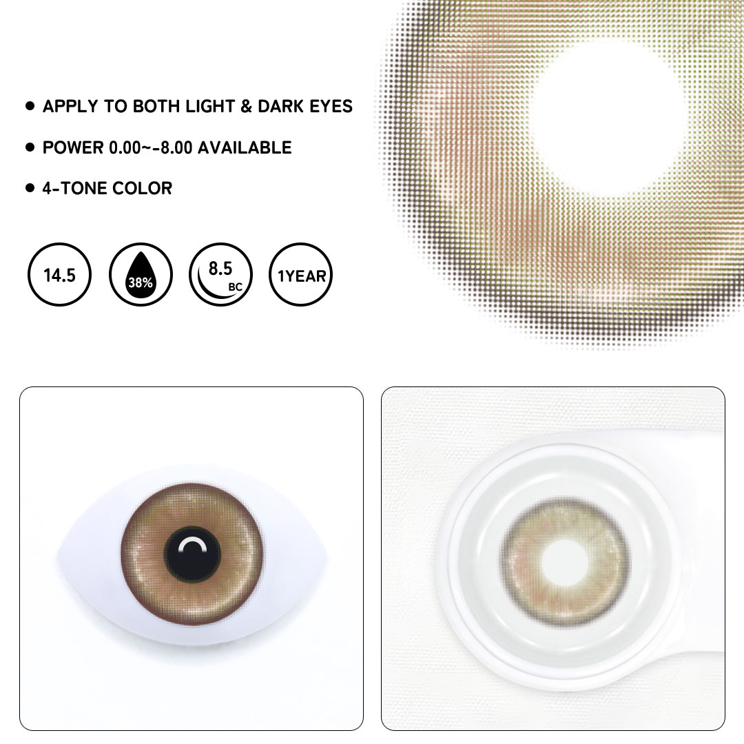 Luxe Halo Brown Colored Contact Lenses