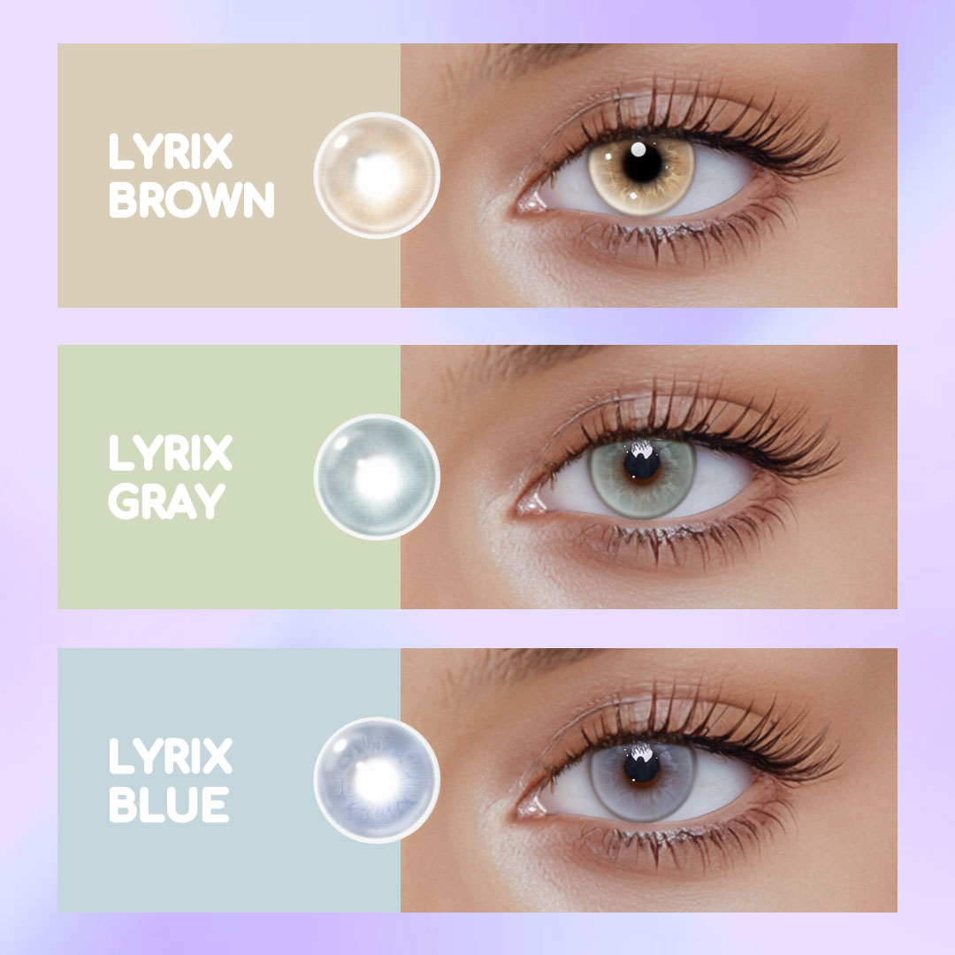 Lyrix Gray Colored Contact Lenses