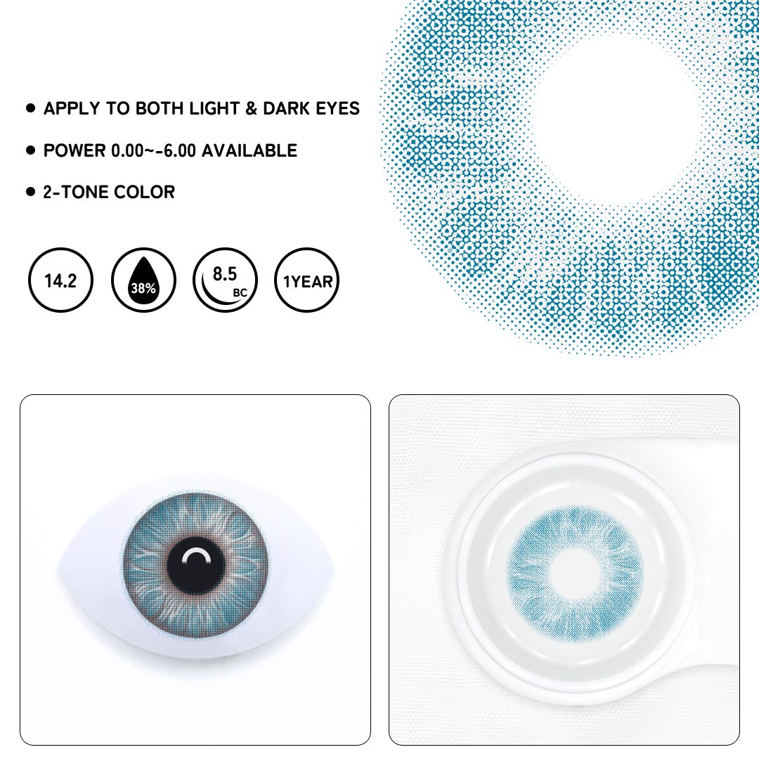 Magic Coral Blue Colored Contact Lenses