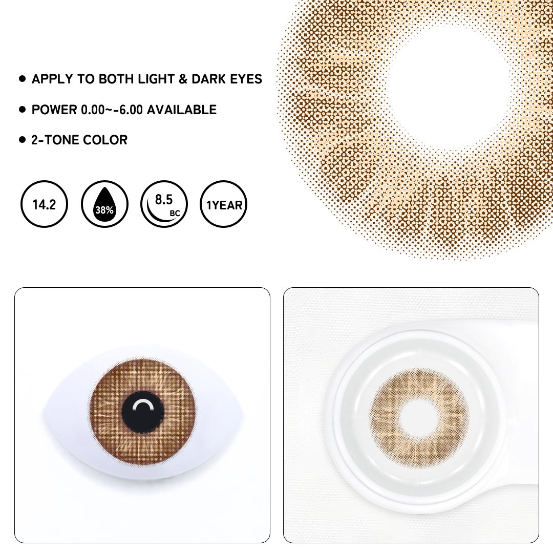 Magic Coral Brown Colored Contact Lenses