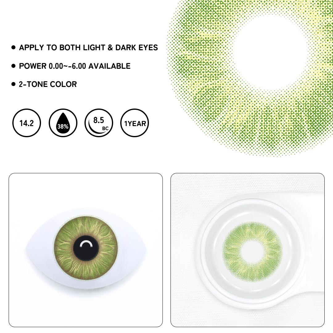 Magic Coral Green Colored Contact Lenses