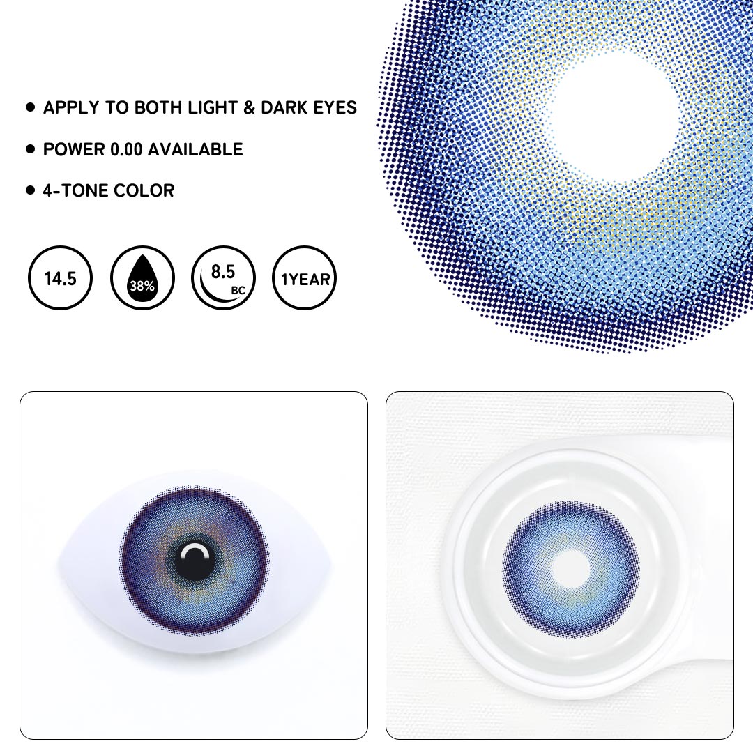 Maver Dark Blue Colored Contact Lenses