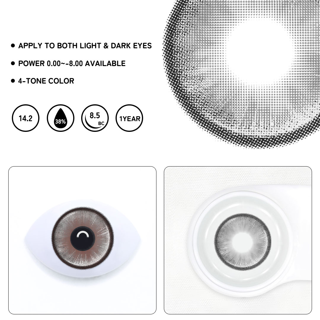 Metropolitan Grey Colored Contact Lenses