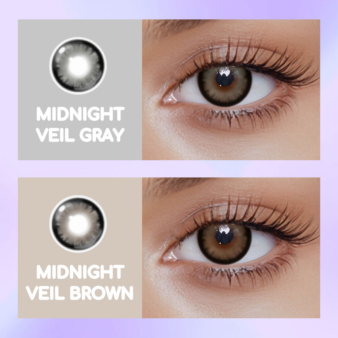 Midnight Veil Brown Prescription Colored Contact Lenses
