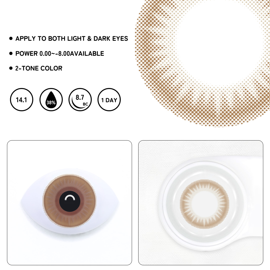 Molten Brown Colored Contact Lenses | Daily，10Pcs