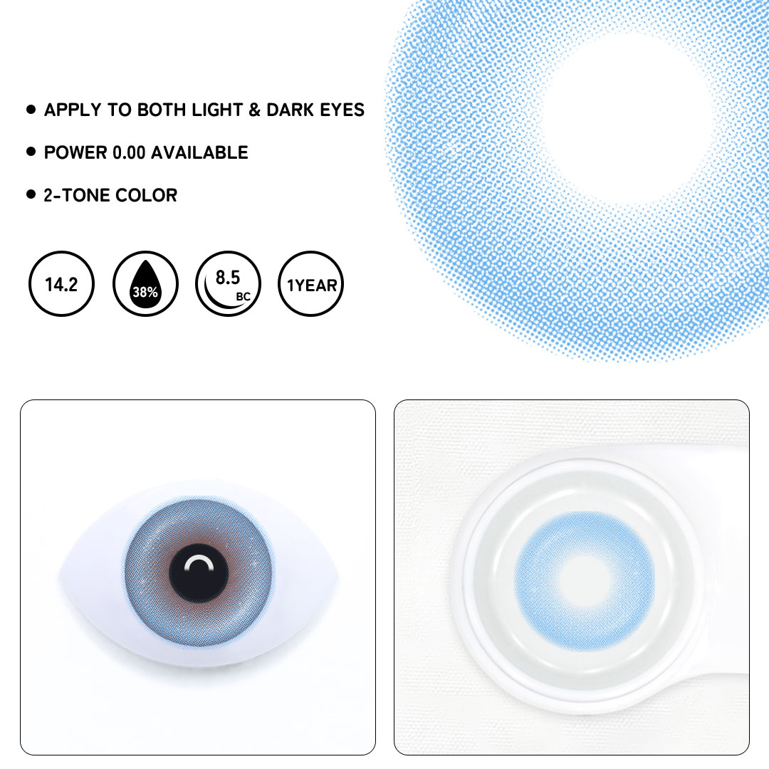 Moodis Blue Colored Contact Lenses