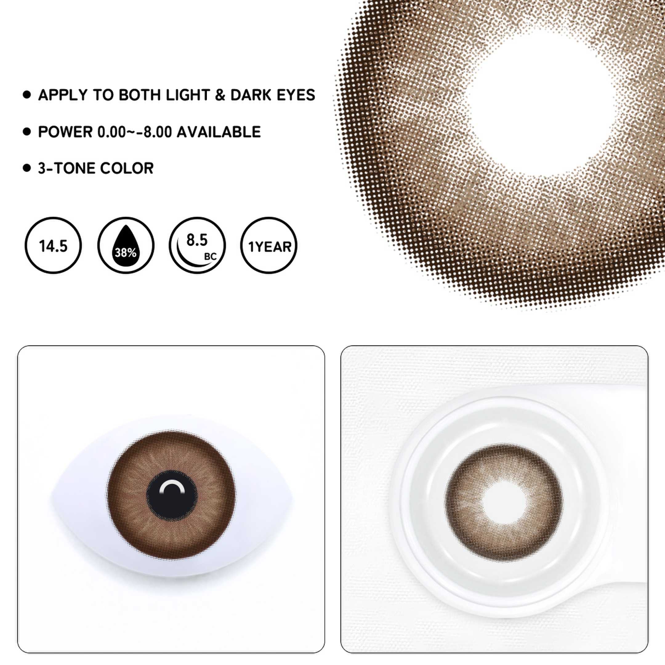 Morza Brown Colored Contact Lenses