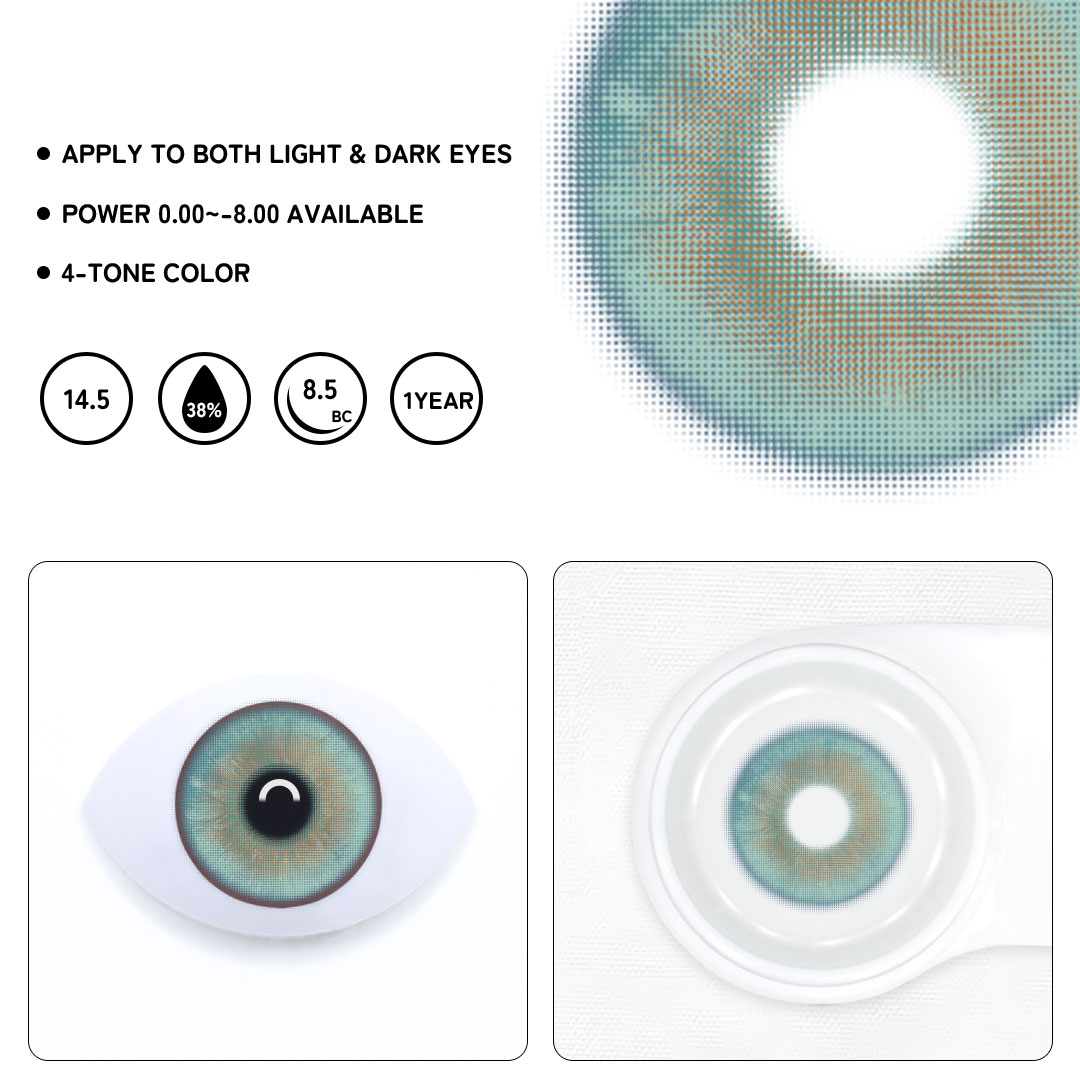 Moss Blue Colored Contact Lenses