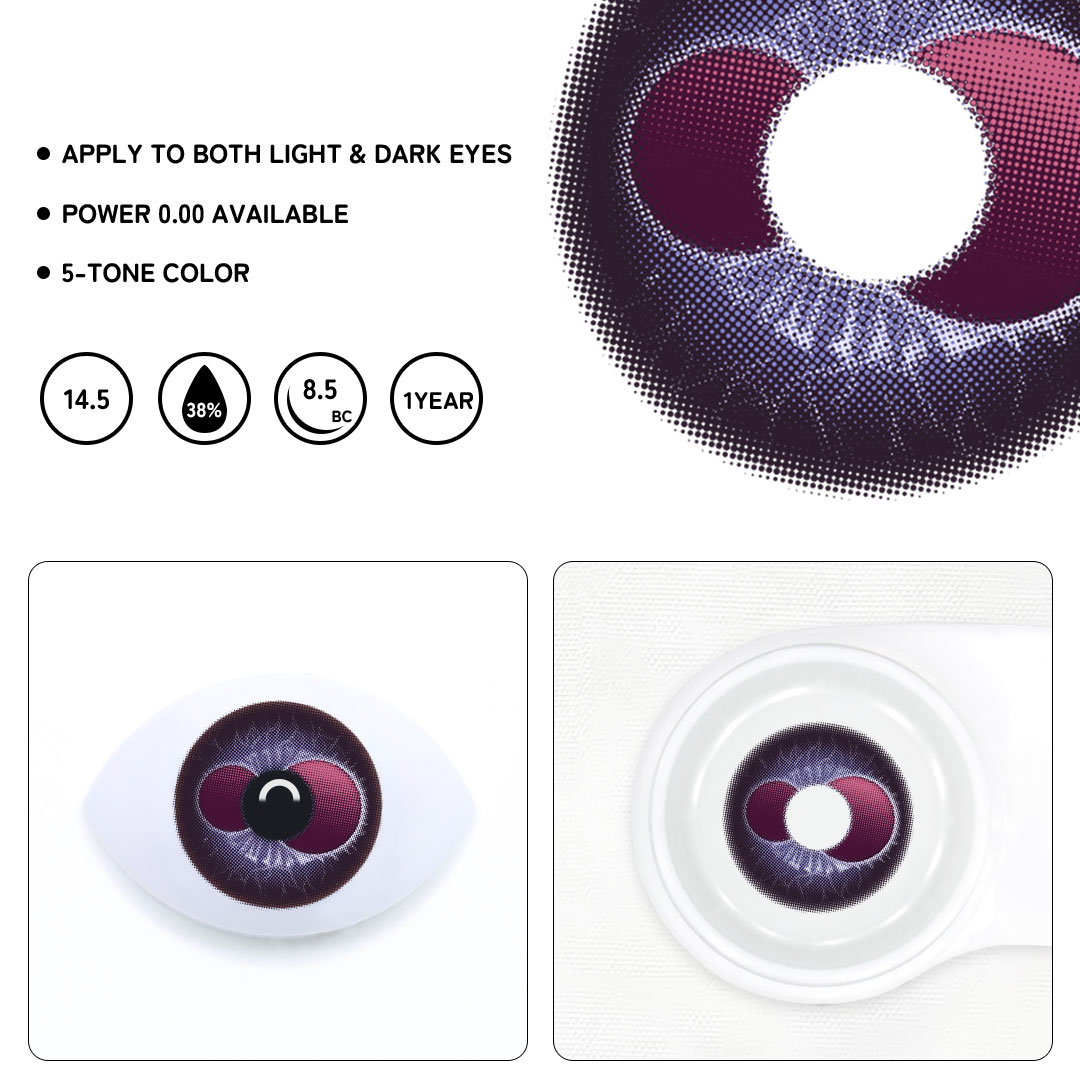 Cosplay Mulberry Purple Colored Contact Lenses