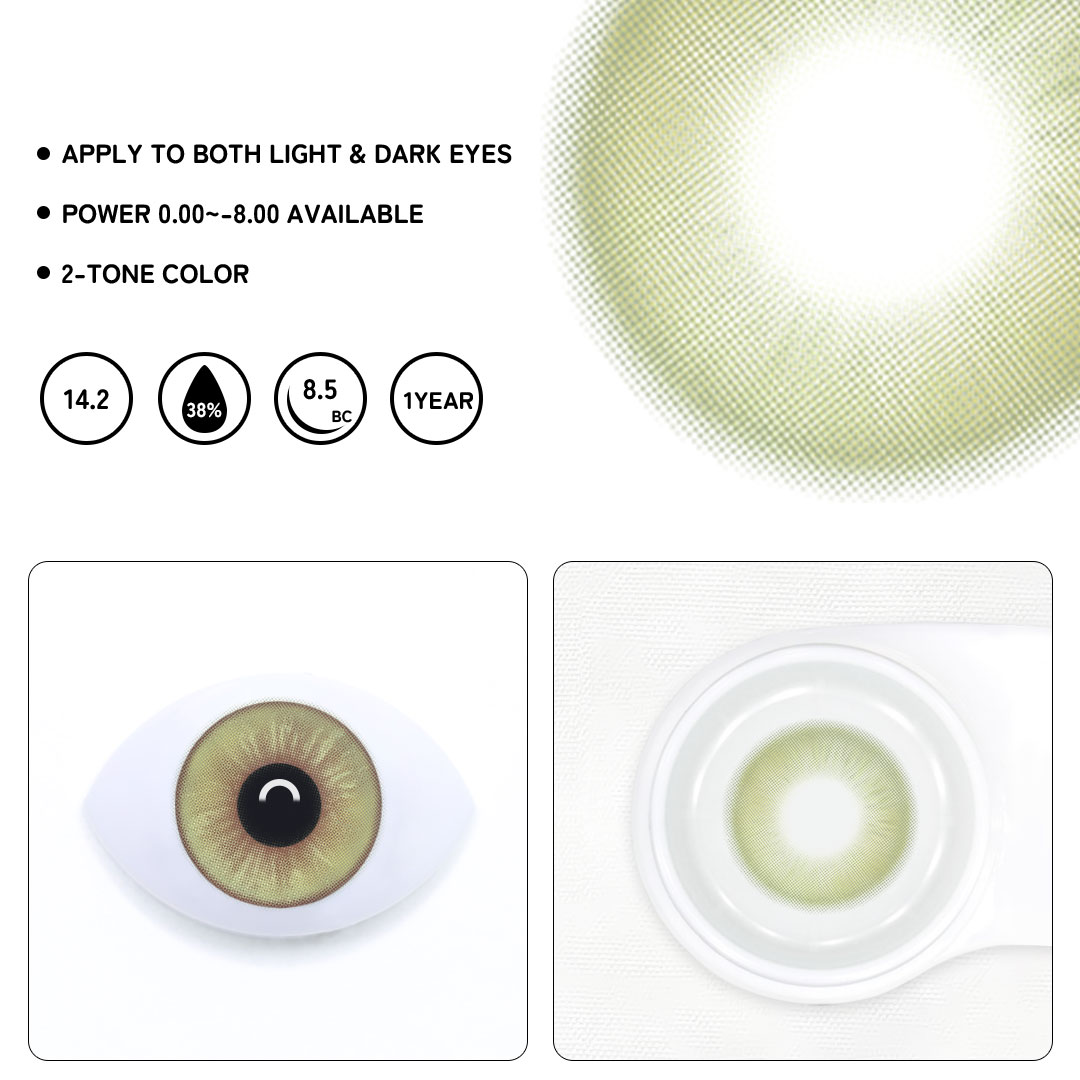 Mystira Green Colored Contact Lenses