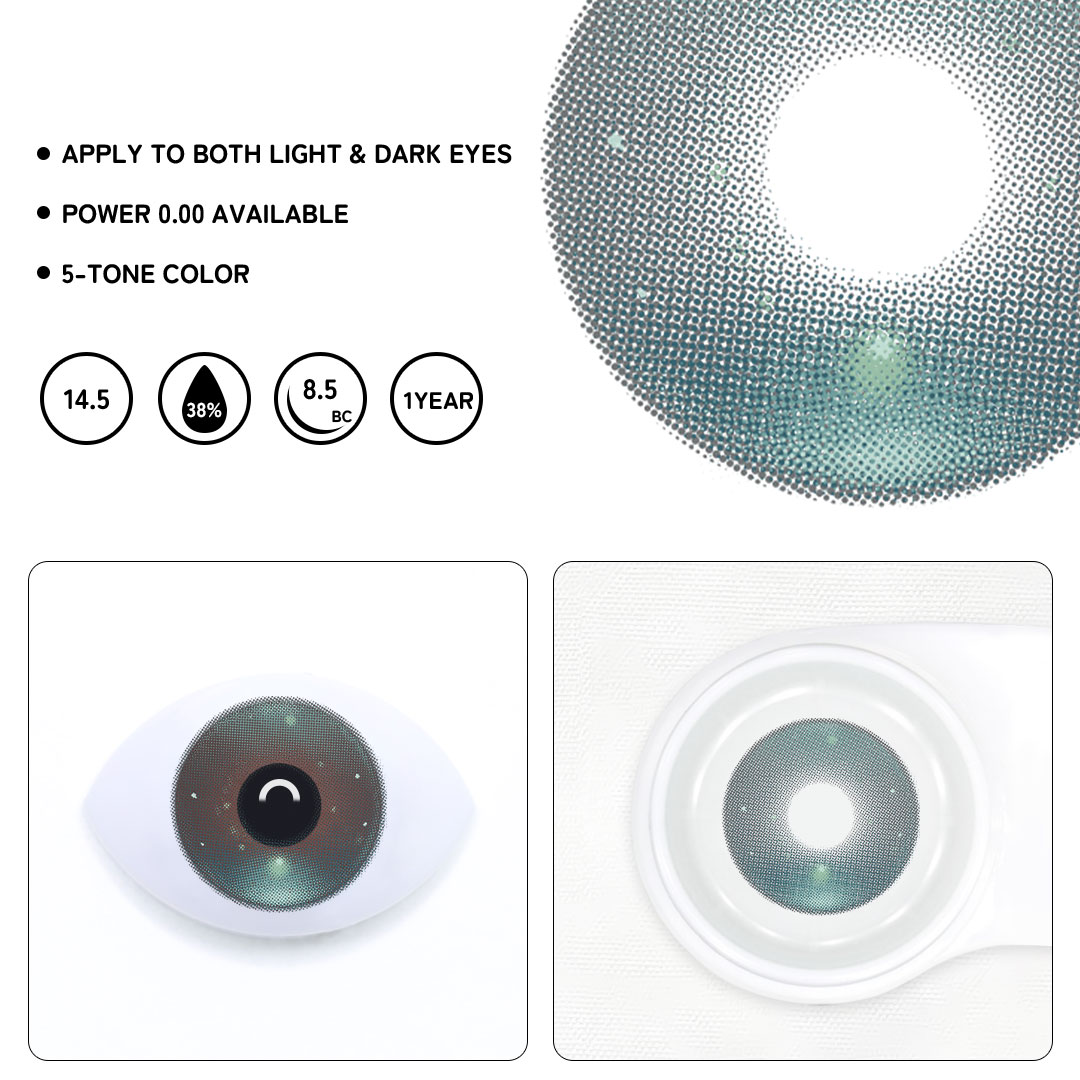 Neon Pulse Blue Colored Contact Lenses