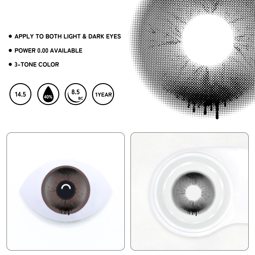 Cosplay Nightmare Black Colored Contact Lenses