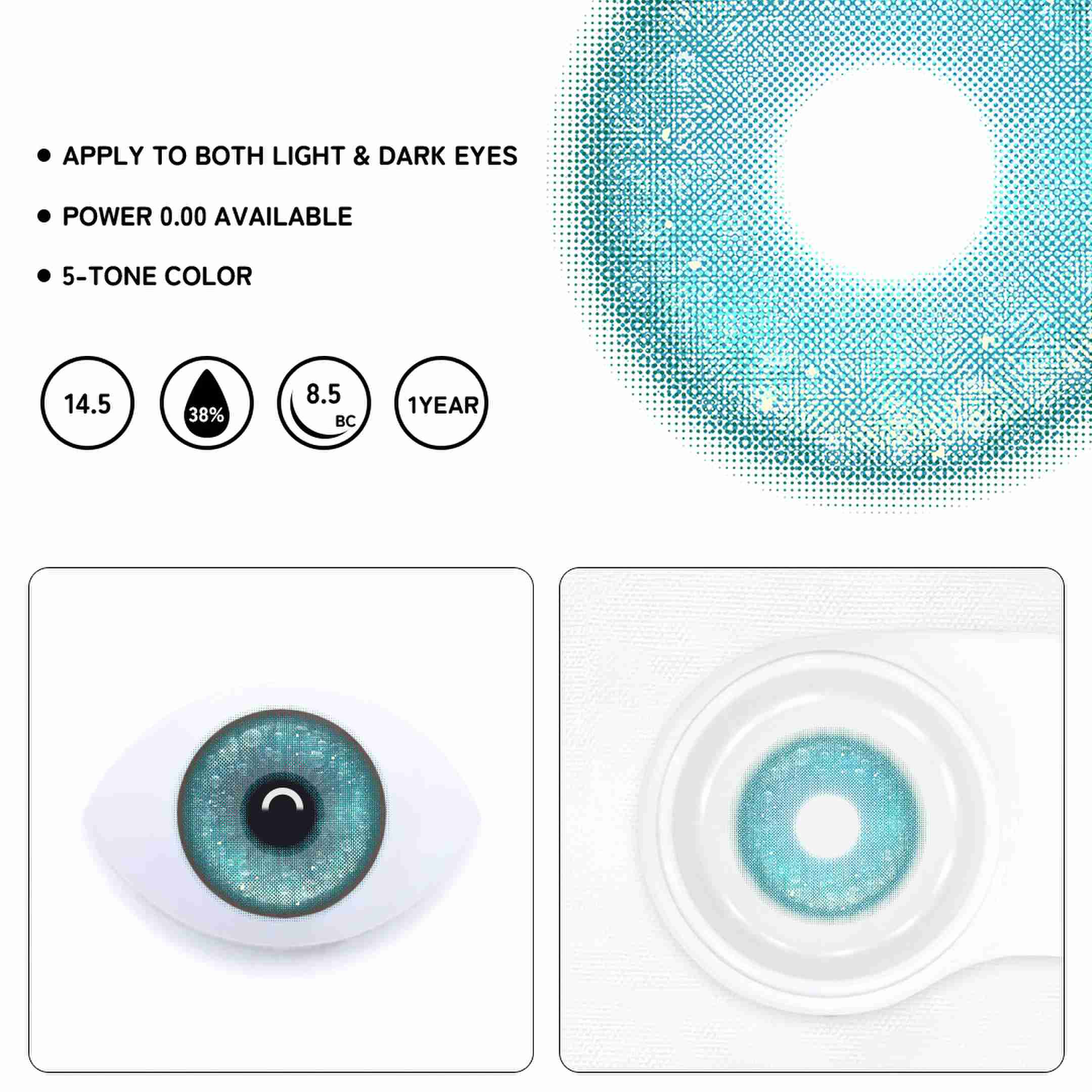 Norell Blue Colored Contact Lenses