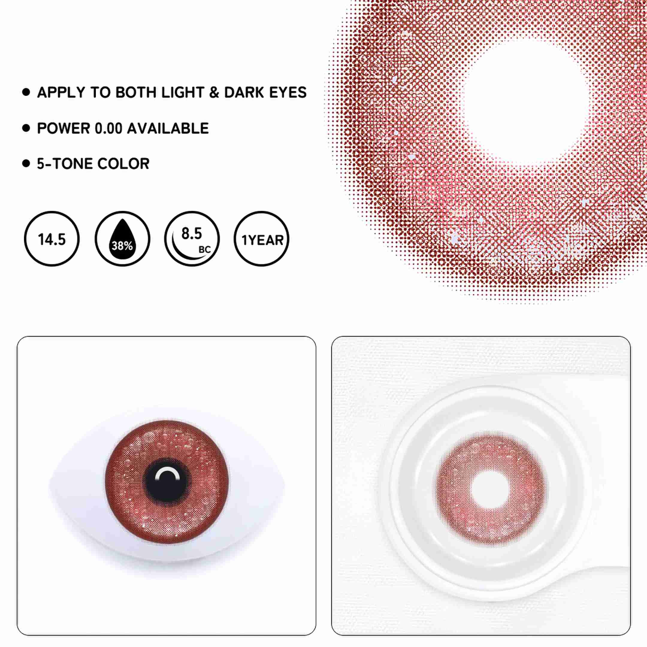 Norell Red Colored Contact Lenses