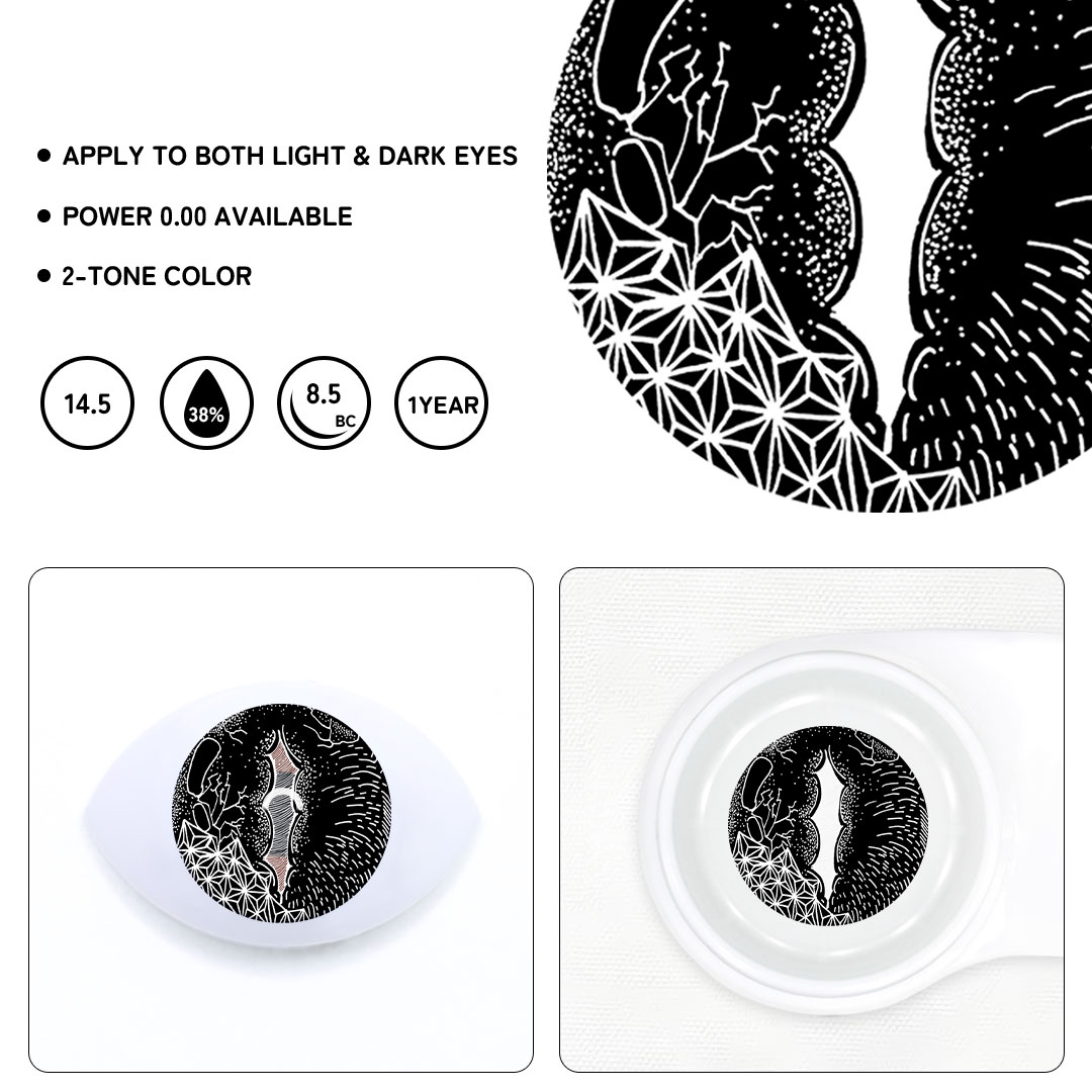 Cosplay Obsidian Gaze Black Colored Contact Lenses