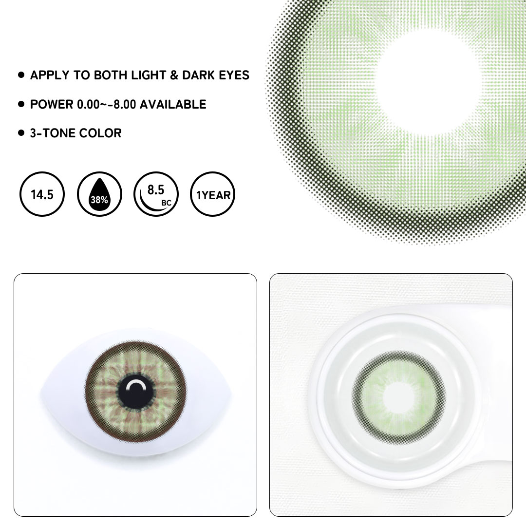 Oceanic Green Colored Contact Lenses