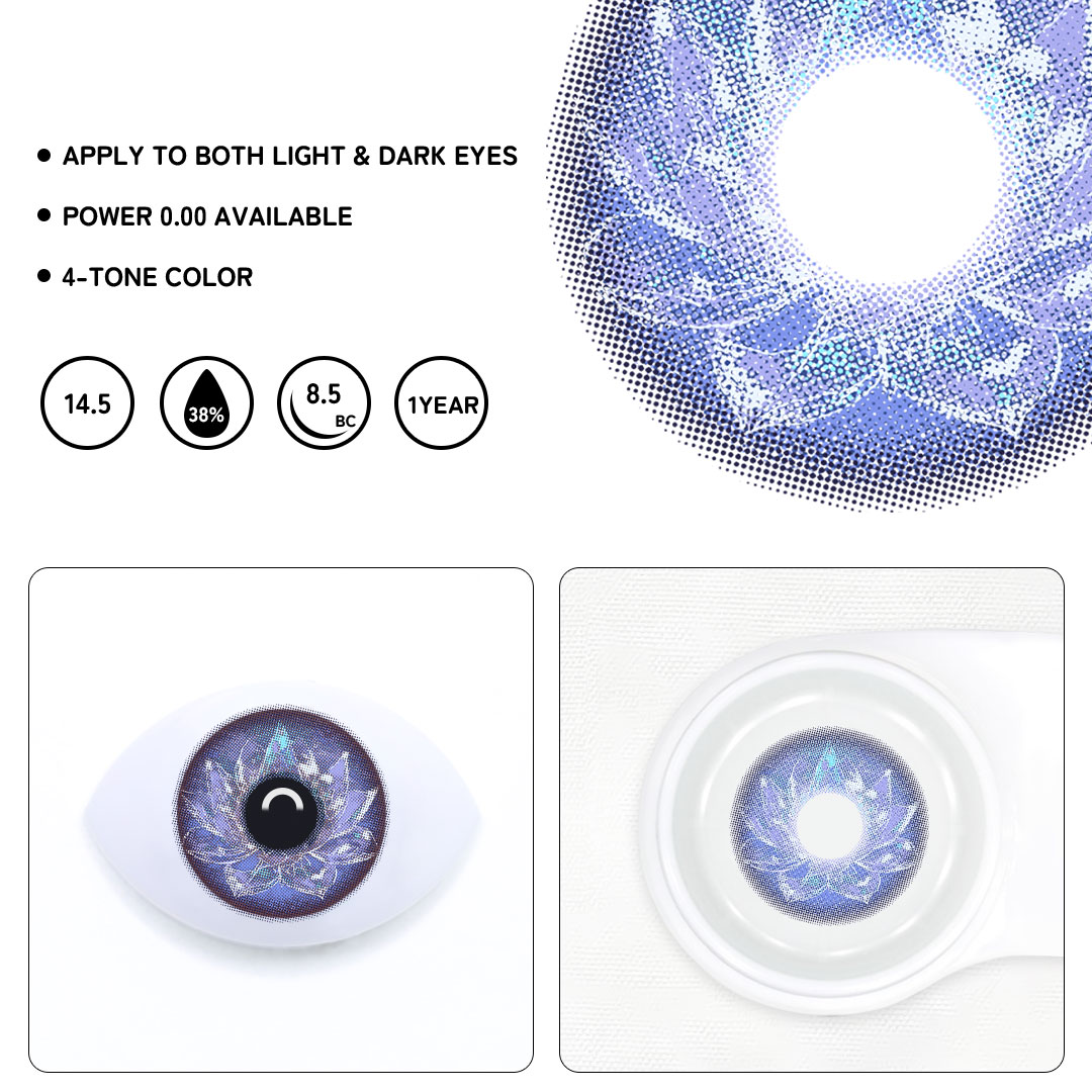 Petaline Blue Colored Contact Lenses