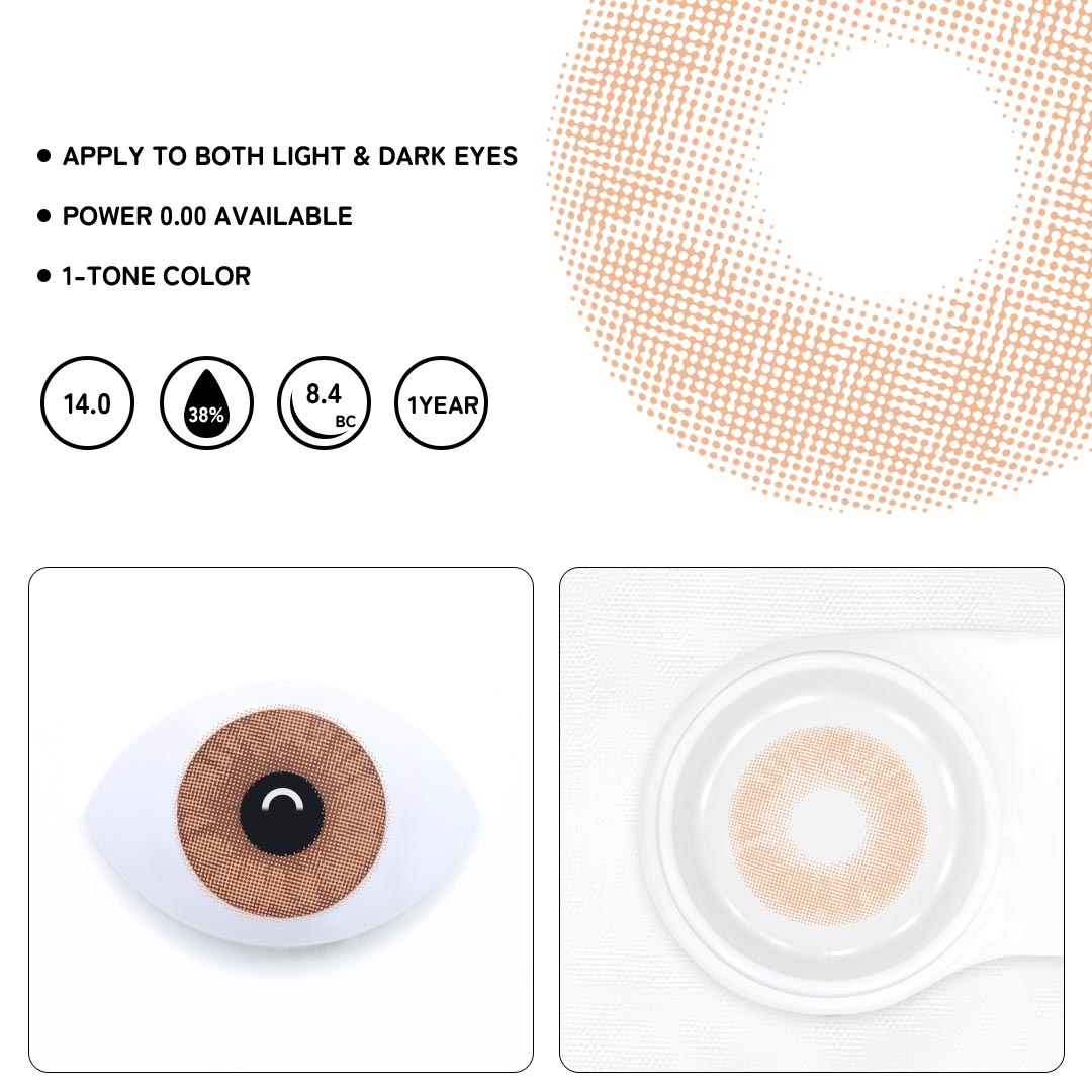 Sake Brown Colored Contact Lenses
