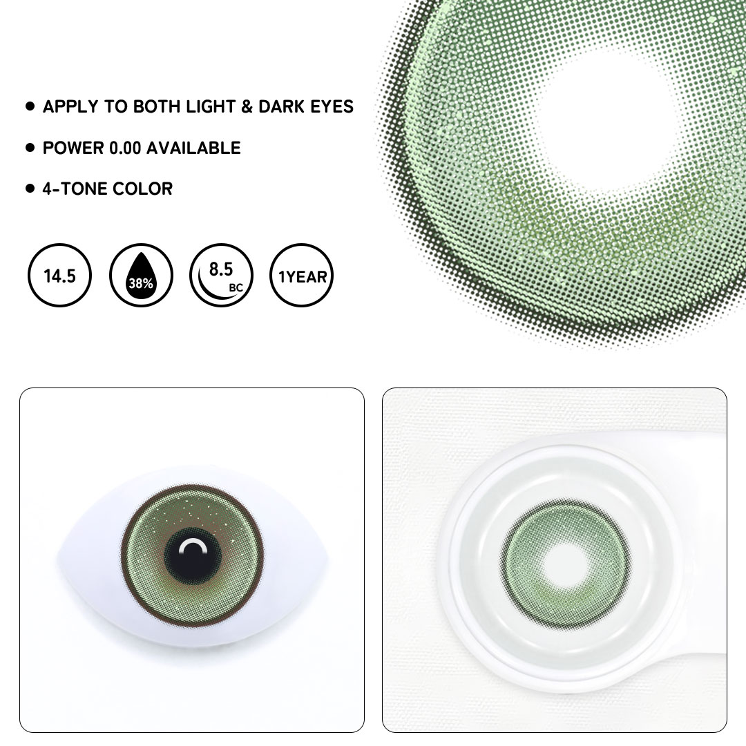 Prismatic Green Colored Contact Lenses